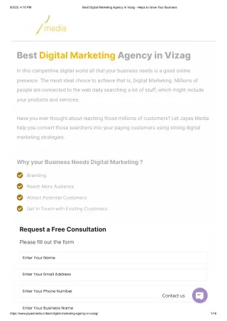 Best Digital Marketing Agency in Vizag - Helps to Grow Your Business