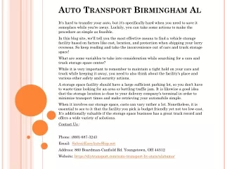 auto transport birmingham al