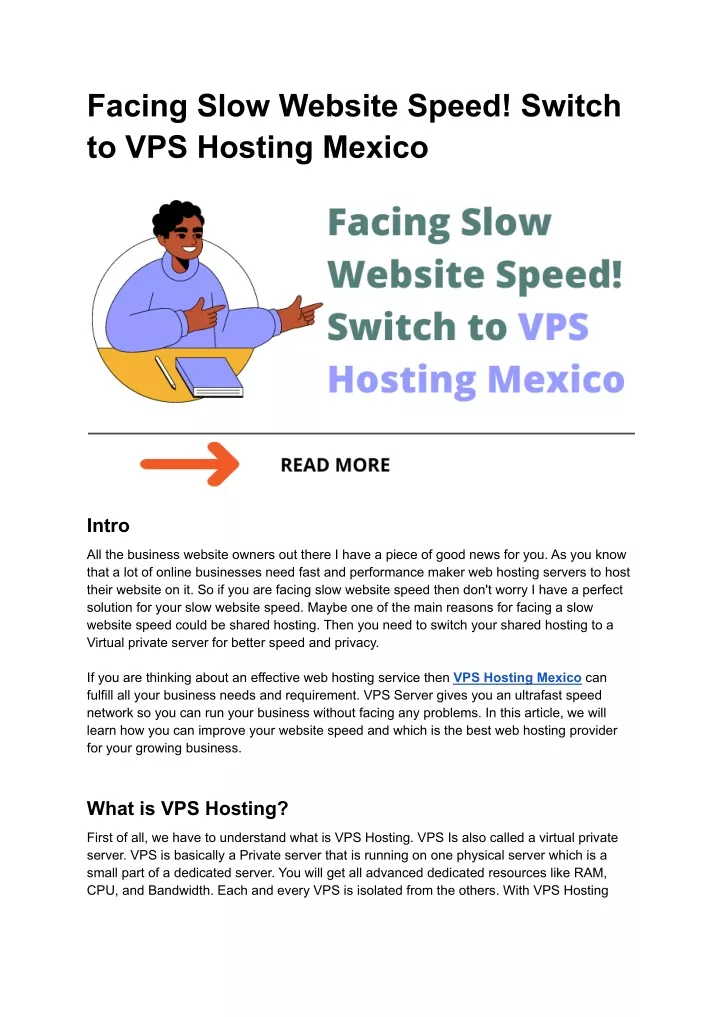 facing slow website speed switch to vps hosting