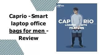 Caprio - Smart laptop office bags for men - Review