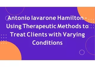 antonio iavarone hamilton using therapeutic