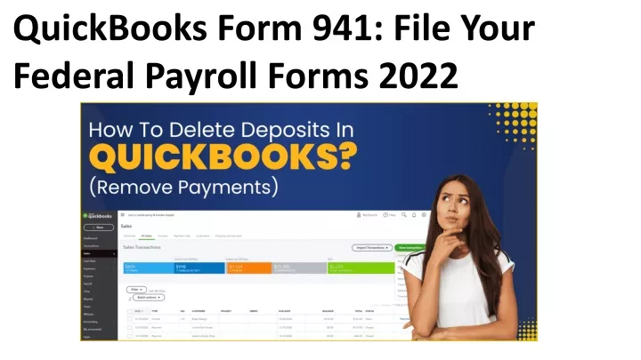 quickbooks form 941 file your federal payroll