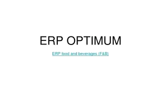 licensed ERP optimum of food and beverages in Bahrain and GCC countries