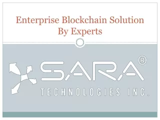 enterprise blockchain solution by experts
