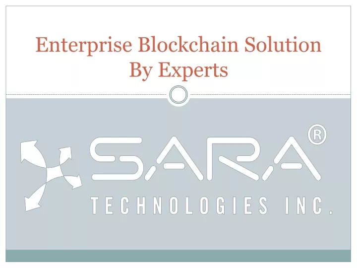 enterprise blockchain solution by experts