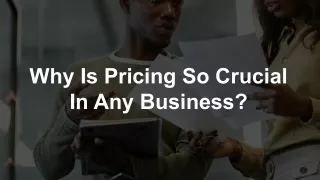 Why Is Pricing So Crucial In Any Business?