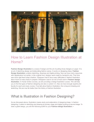 Trendy Fashion Design Illustration Tips | Hunar Online Courses
