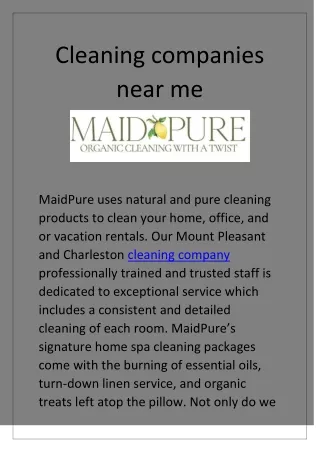 cleaning companies near me