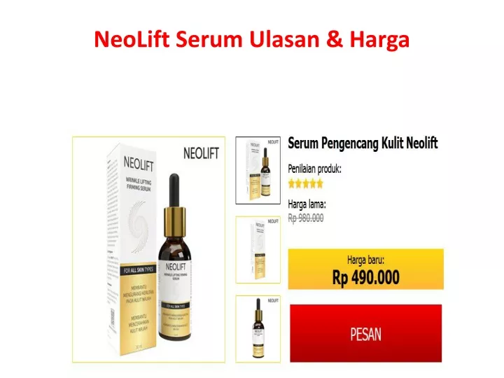 neolift serum ulasan harga