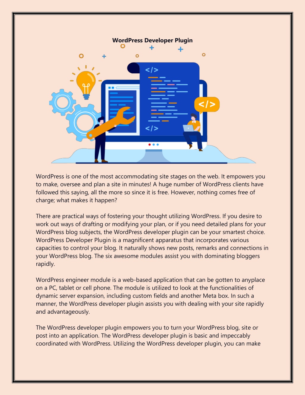 PPT - WordPress Developer Plugin PowerPoint Presentation, free download ...