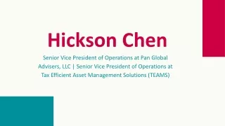 hickson chen senior vice president of operations