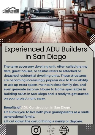Experienced ADU Builders in San Diego