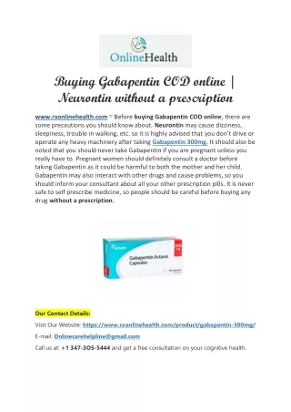buying gabapentin cod online neurontin without