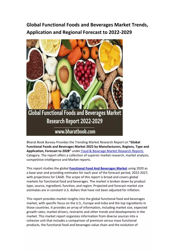 global functional foods and beverages market
