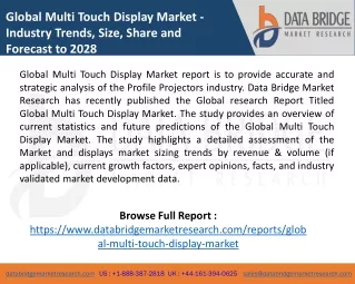 global multi touch display market industry trends