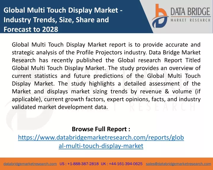 global multi touch display market industry trends