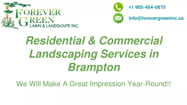 residential commercial landscaping services in brampton