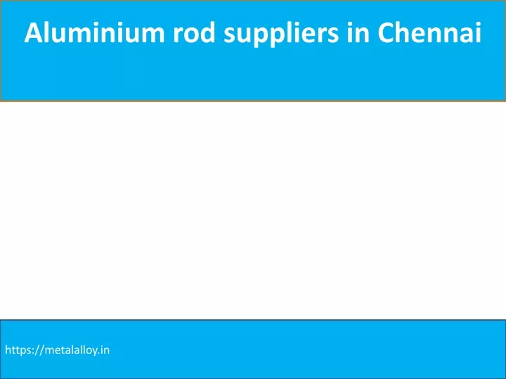 aluminium rod suppliers in chennai