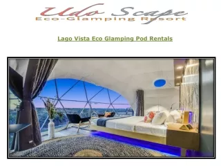 Lago Vista Eco Glamping Pod Rentals