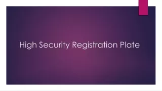 High Security Number Plates Online Registration For Old  Vehicles
