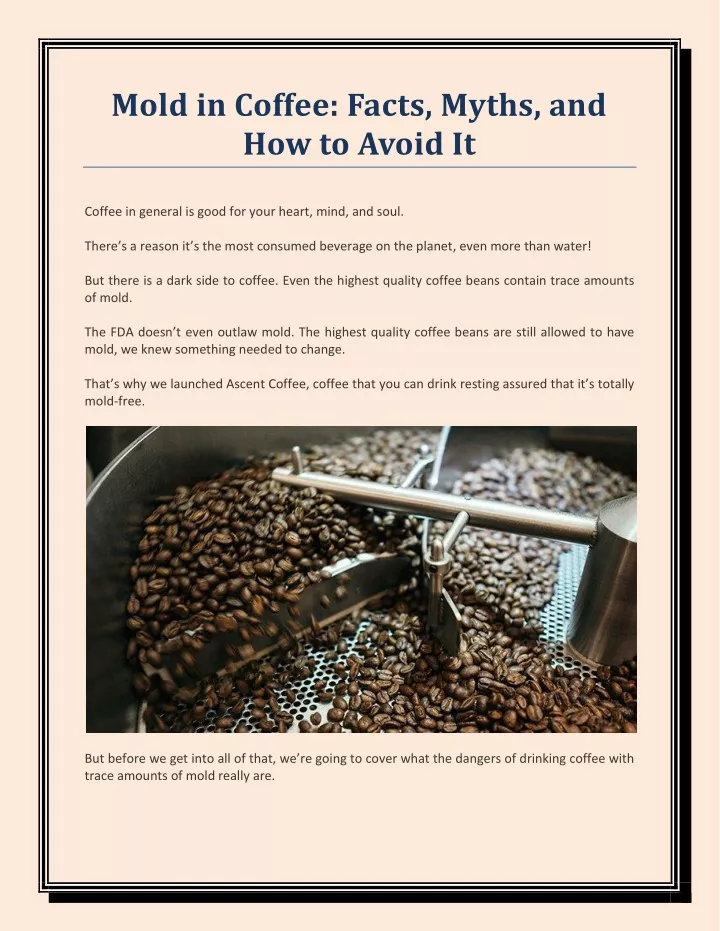 mold in coffee facts myths and how to avoid it