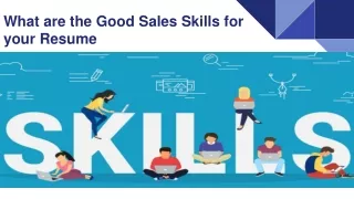 Sales Skills to include in your resume