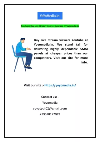 Purchase Buy Live Stream Viewers Youtube  Yoyomediain