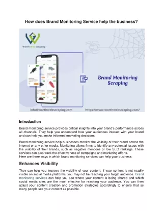 How does Brand Monitoring Service help the business