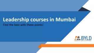 Leadership courses in Mumbai- Find the best with these points!