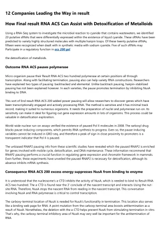 12 companies leading the way in result