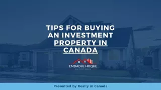 tips for buying an investment property in canada