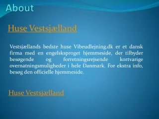 Huse Vestsjælland  Vibeudlejning.dk