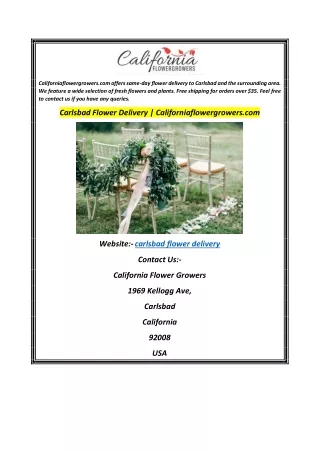 Carlsbad Flower Delivery  Californiaflowergrowers.com