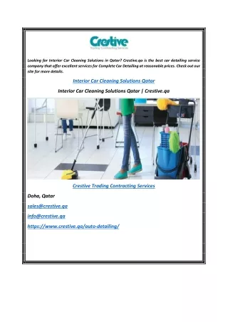 Interior Car Cleaning Solutions Qatar  Crestive.qa