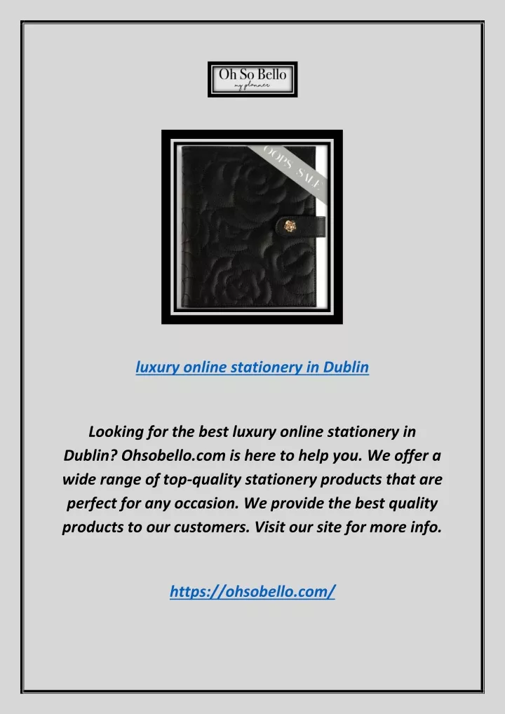 luxury online stationery in dublin