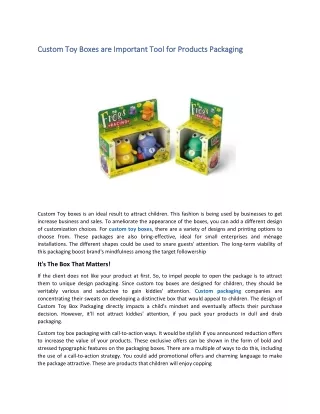 custom toy boxes are important tool for products