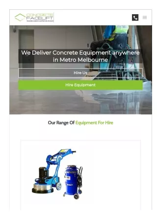 Concrete grinder hire