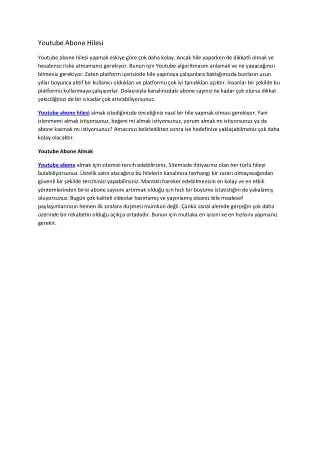 youtube abone hilesi