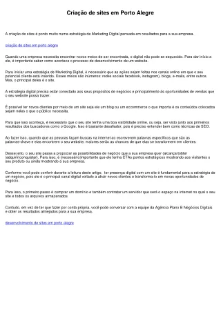 Criação de sites em Porto Alegre