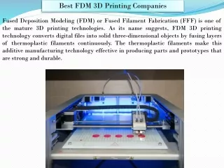 Best FDM 3D Printing Companies - Aurum3D