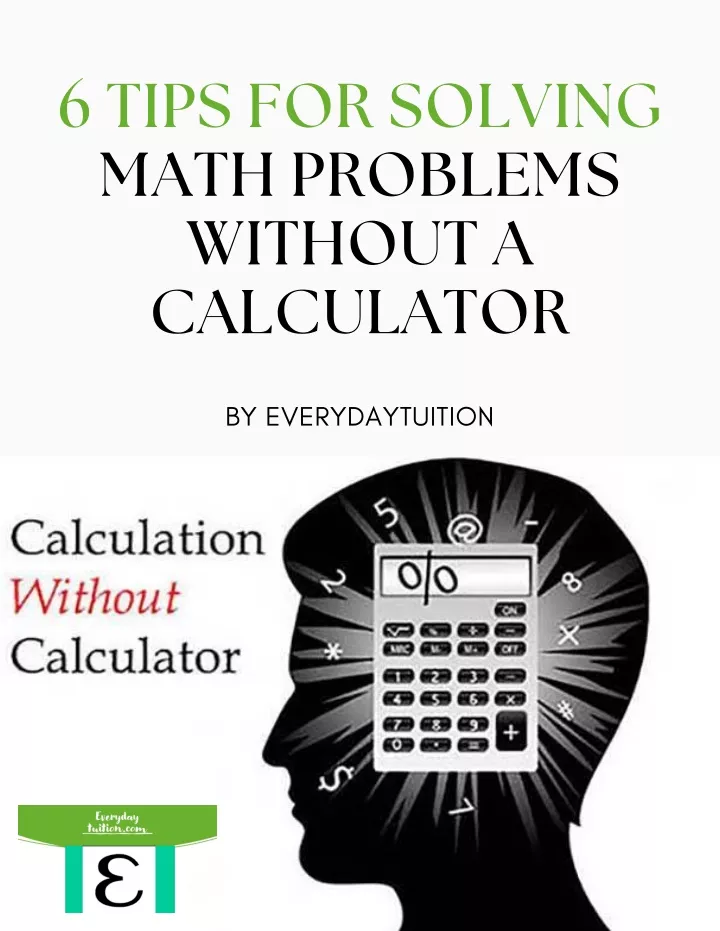 6 tips for solving math problems without