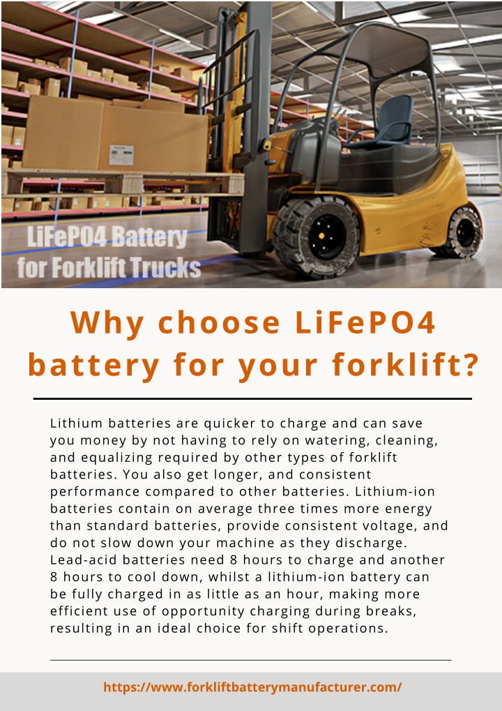 why choose lifepo4 battery for your forklift