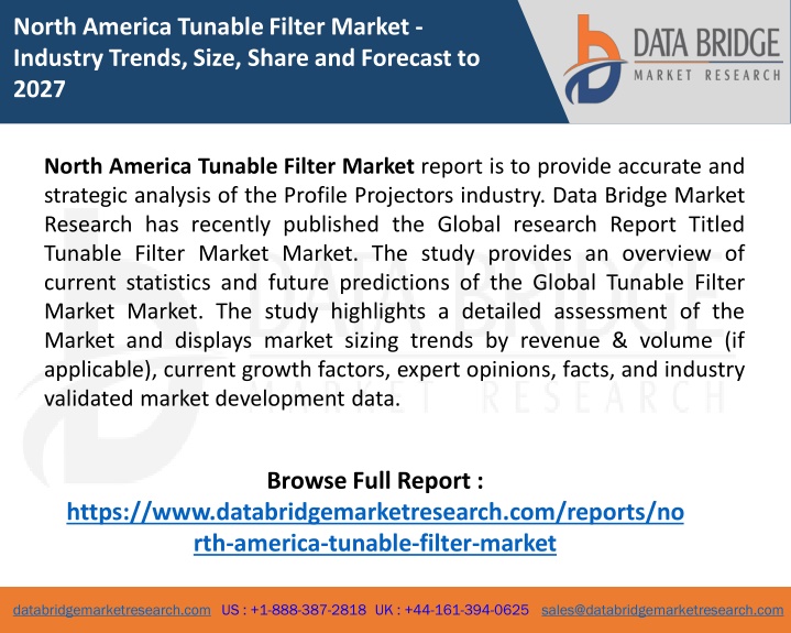 north america tunable filter market industry