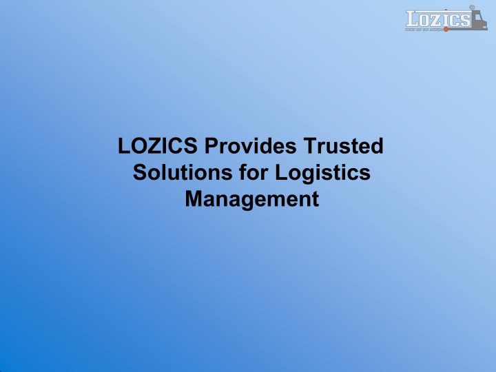 lozics provides trusted solutions for logistics