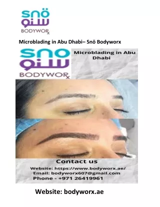 Microblading in Abu Dhabi