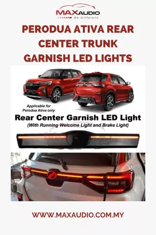 Perodua Ativa Rear Center Trunk Garnish LED Lights