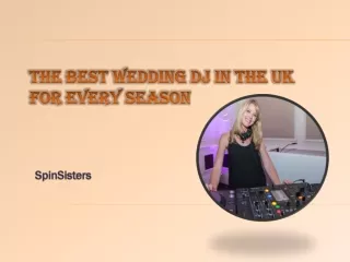 The Best Wedding DJ in the UK for Every Season