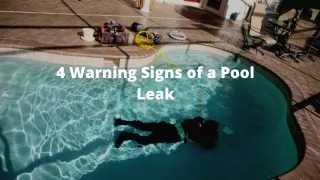 4 Warning Signs of a Pool Leak