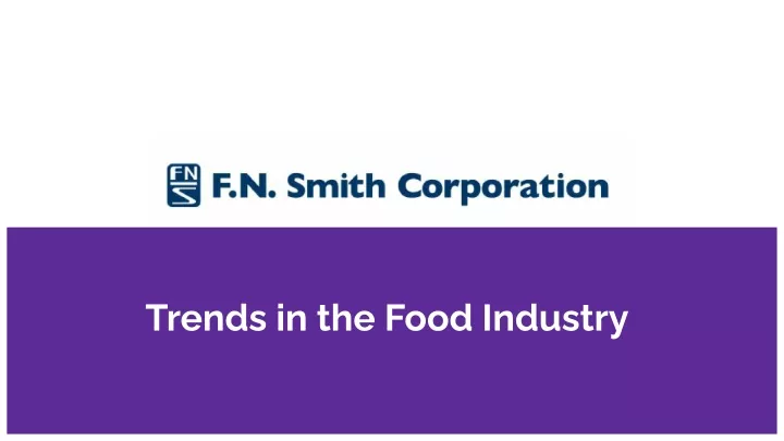 trends in the food industry