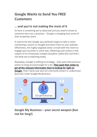 Google My Business – your secret weapon